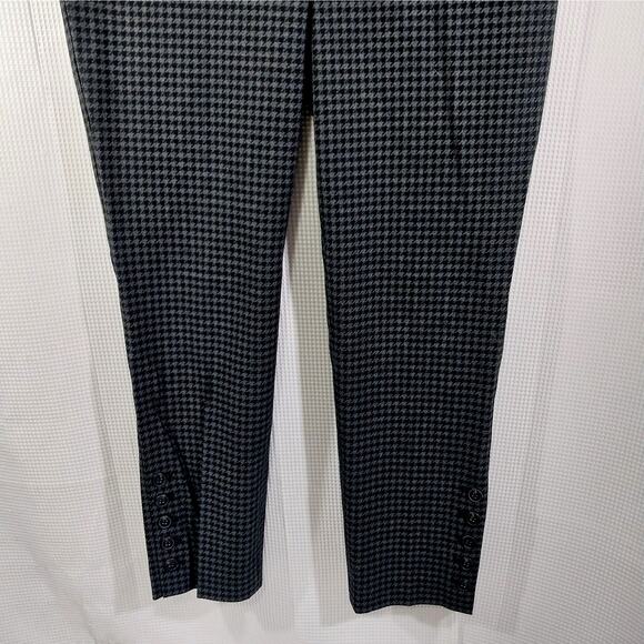 NWOT! TALBOTS! BLACK & GRAY HOUNDSTOOTH, BUTTON ANKLE DETAIL PANTS, SLACKS!SZ 12 - Picture 6 of 12